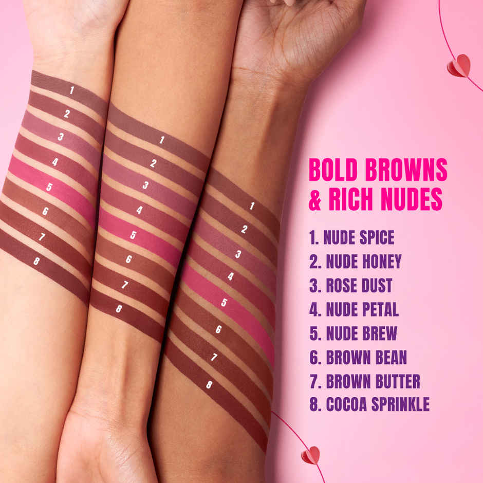 Elle 18 Matte Max Liquid Lip | Brown Butter | Matte | Transferproof | Smooth Lips All Day