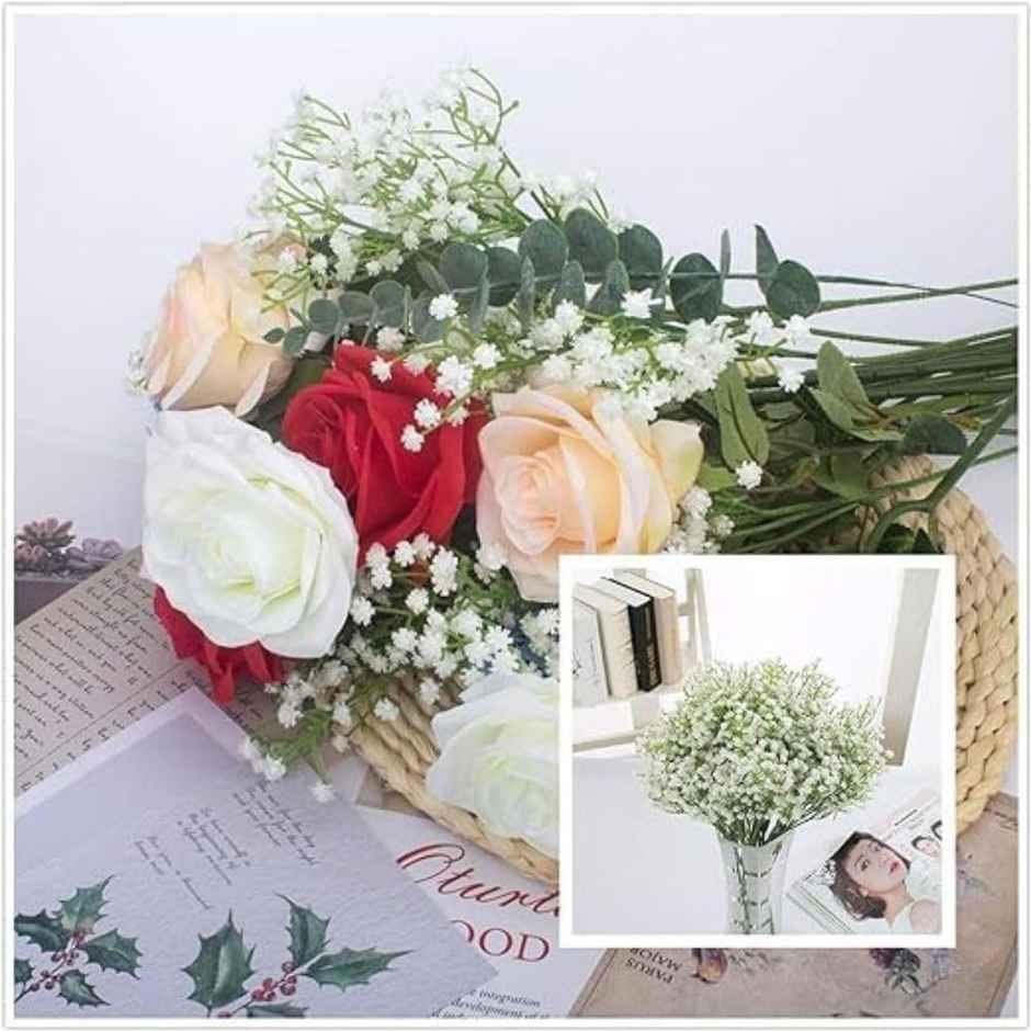 Well Art Gallery Artificial Baby Breath Gypsophila Fake Flowers Sticks 3 Bunch Decoration