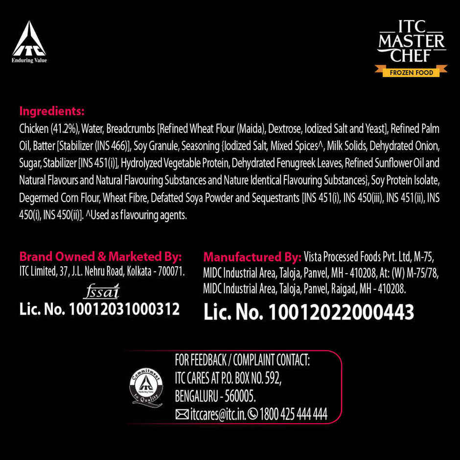 ITC Master Chef Desi Style Chicken Burger Patty | Goodness of Protein | No Added Preservatives