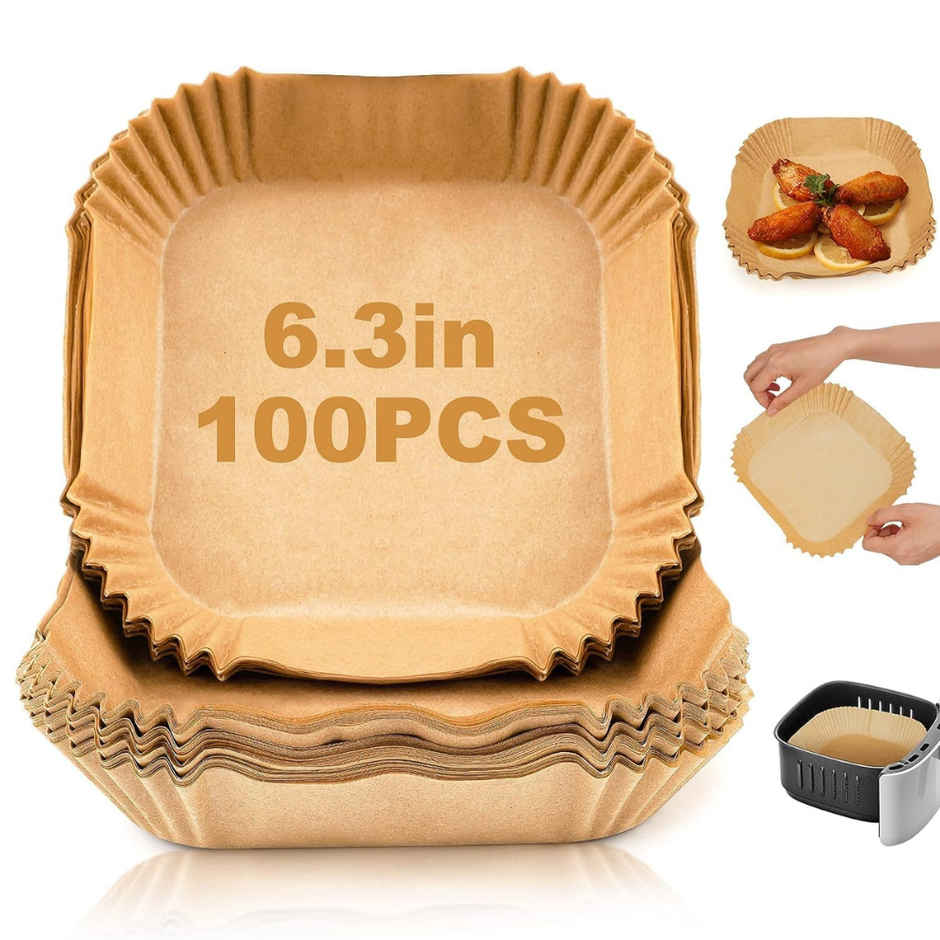 SE7EN Square Air Fryer Disposable Paper Liners Small