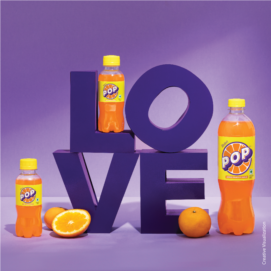 Bisleri Pop Orange Flavoured Soft Drink Combo