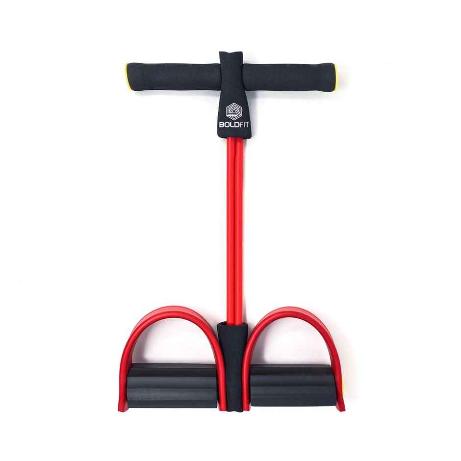 Boldfit Rubber Tummy Trimmer For Ab Exercise Stomach Exercise - Red And Black