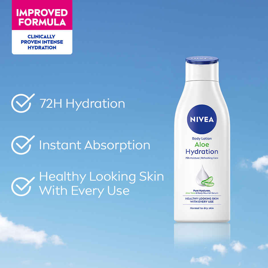 NIVEA Aloe Hydration Body Lotion|Refreshing Hydration|Non Sticky Feel|With Aloe Vera
