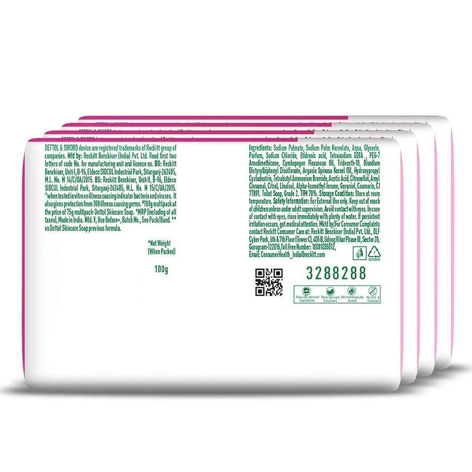 Dettol Skincare Moisturizing Beauty Bathing Soap Bar with Argan Oil For Softer Skin