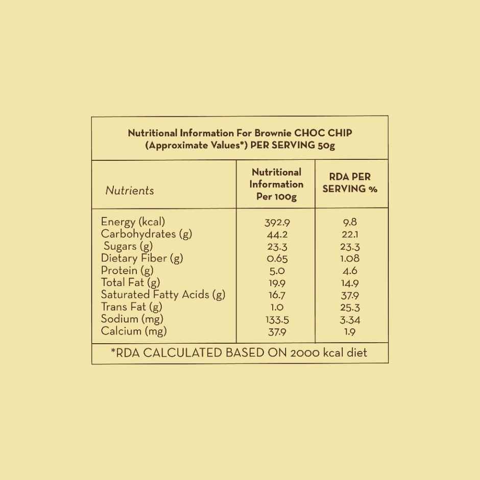 Cookie Man Premium Choc Chip Brownie