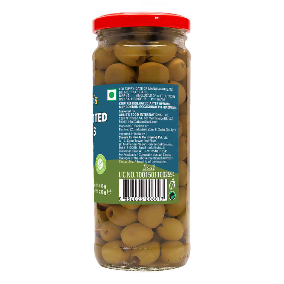 Abbie's Olives Green Pitted