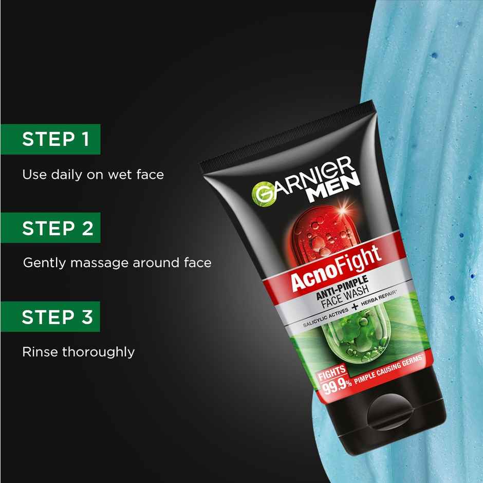 Garnier Men Acno Fight 6 In 1 Pimple Clearing Face Wash Tube