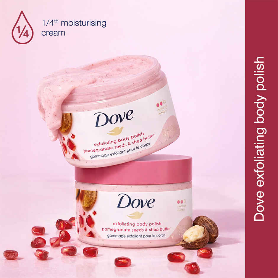 Dove Body Polish Scrub | with Pomegranate seeds | For Dry Skin | Get Nourished Skin