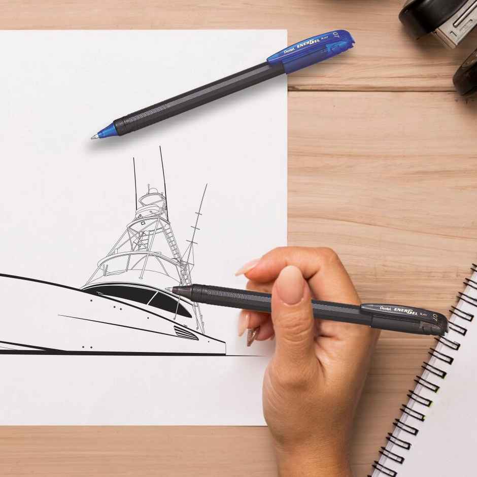 Pentel BL417 Energel Blister Ink Blue Black