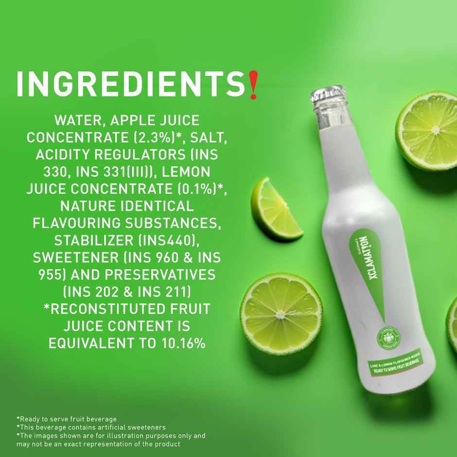 Xclamation Lime & Lemon | Mojito No Added Sugar Cocktail & Mocktail Mixer