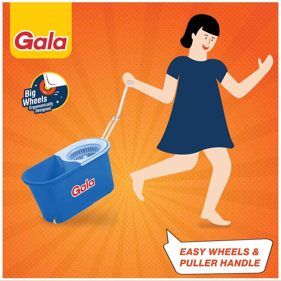 Gala Quick Spin Floor Mop with 1 extra refill