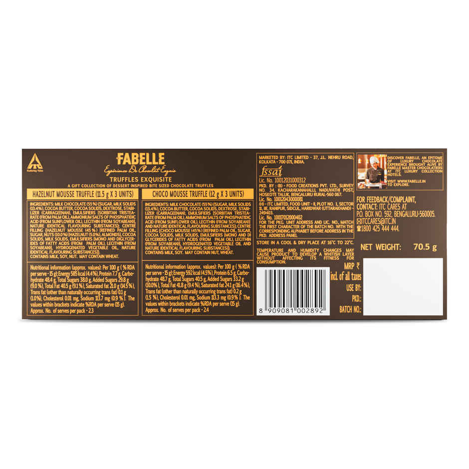 Fabelle Handcrafted Chocolate Truffles Inspired by Classic Desserts, Assorted Luxury Chocolates