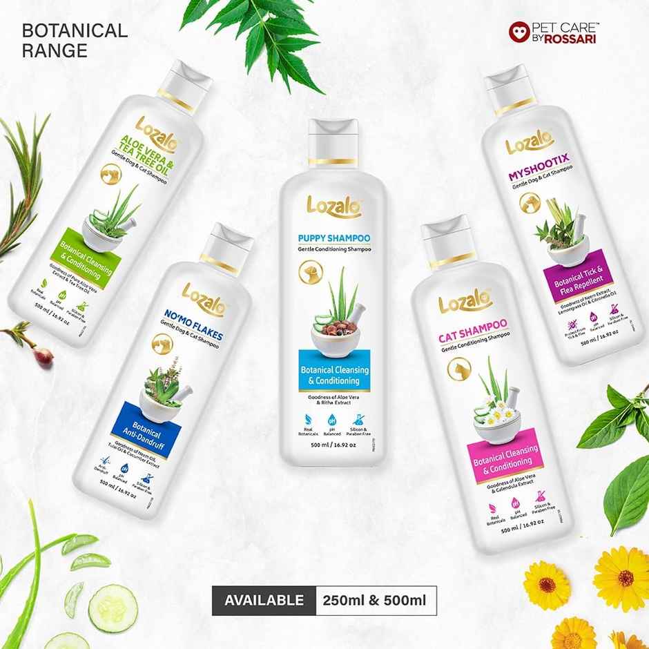 Lozalo Botanical Puppy Pet Shampoo | Mild | Aloe Vera | Soapberry | Ph Balanced | Paraben Free