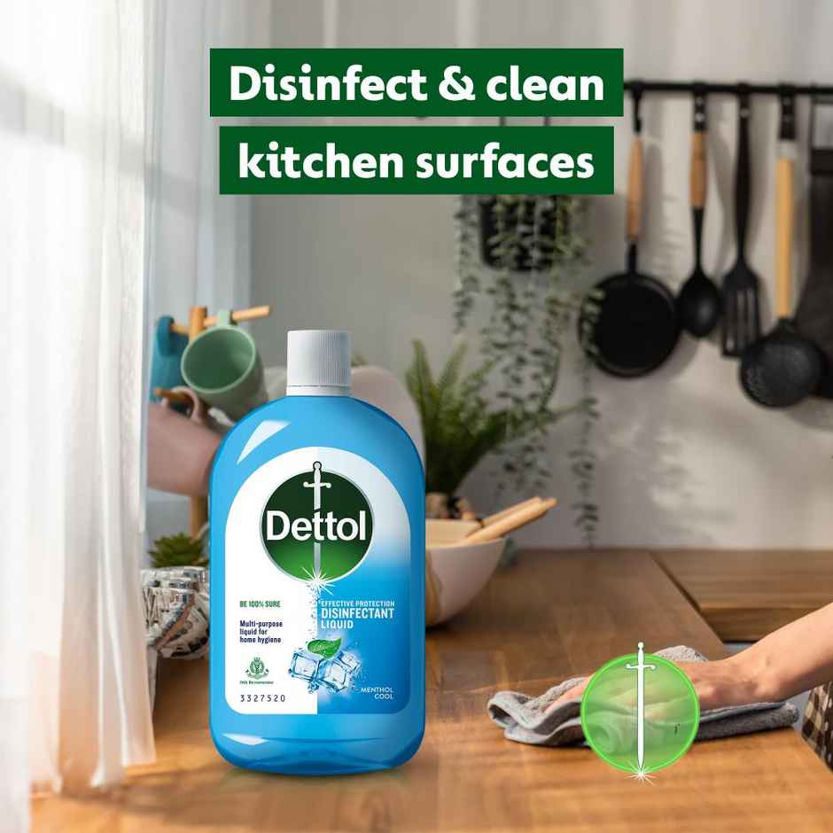 Dettol Liquid Disinfectant for Floor Cleaner, Surface Disinfection (Menthol Cool)