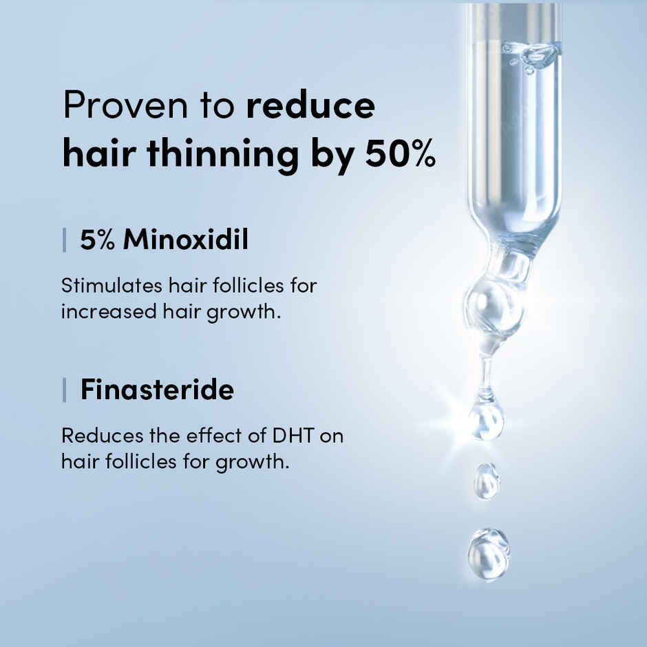 Man Matters Minoxifin Topical Solution | 5% minoxidil and 0.1% Finasteride | For stage 3 hairfall