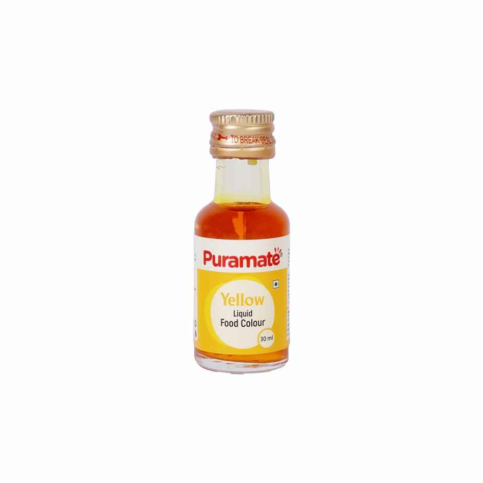 Puramate Liquid Food Colour| Yellow | Baking Ingredient