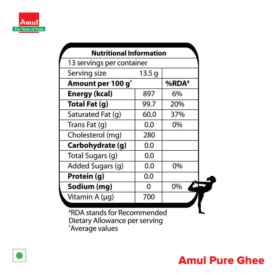 Amul Pure Ghee Pet | Jar Combo