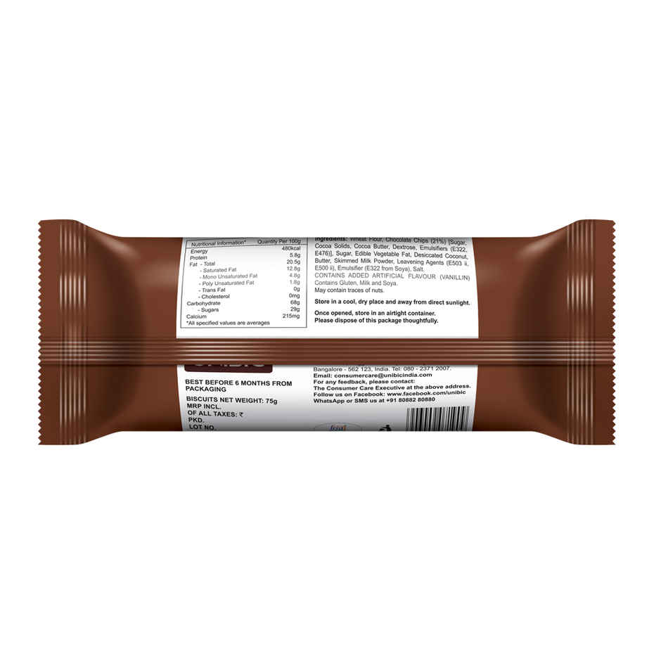 UNIBIC Choco Chip Flavoured Biscuits | Trans Fat-Free Combo
