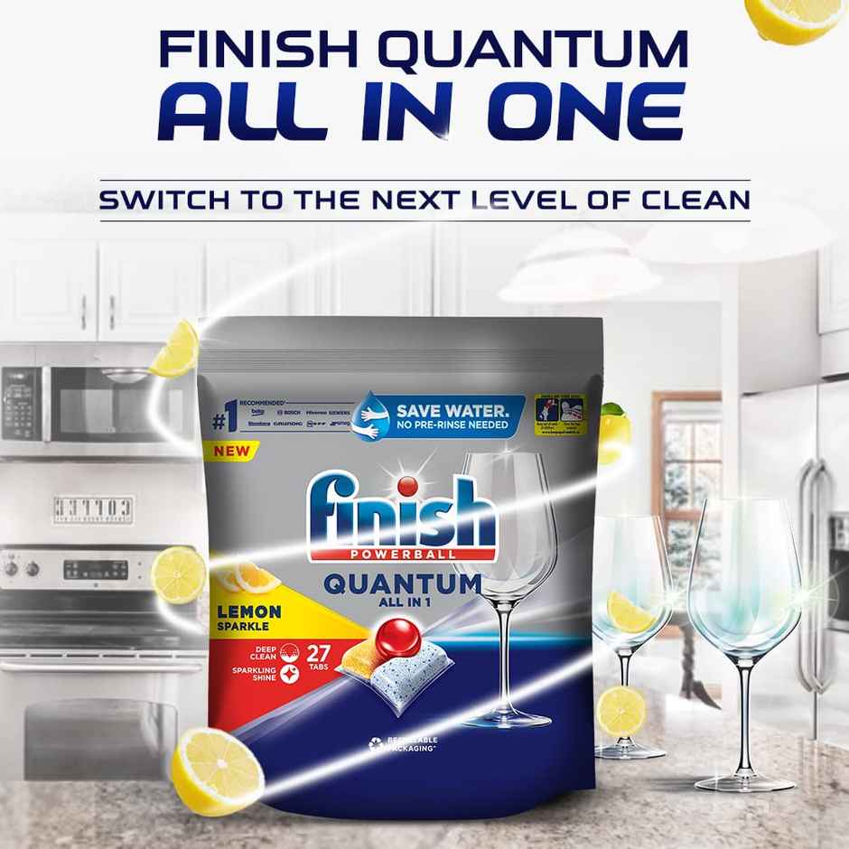 Finish Quantum Lemon Dishwasher Tablets