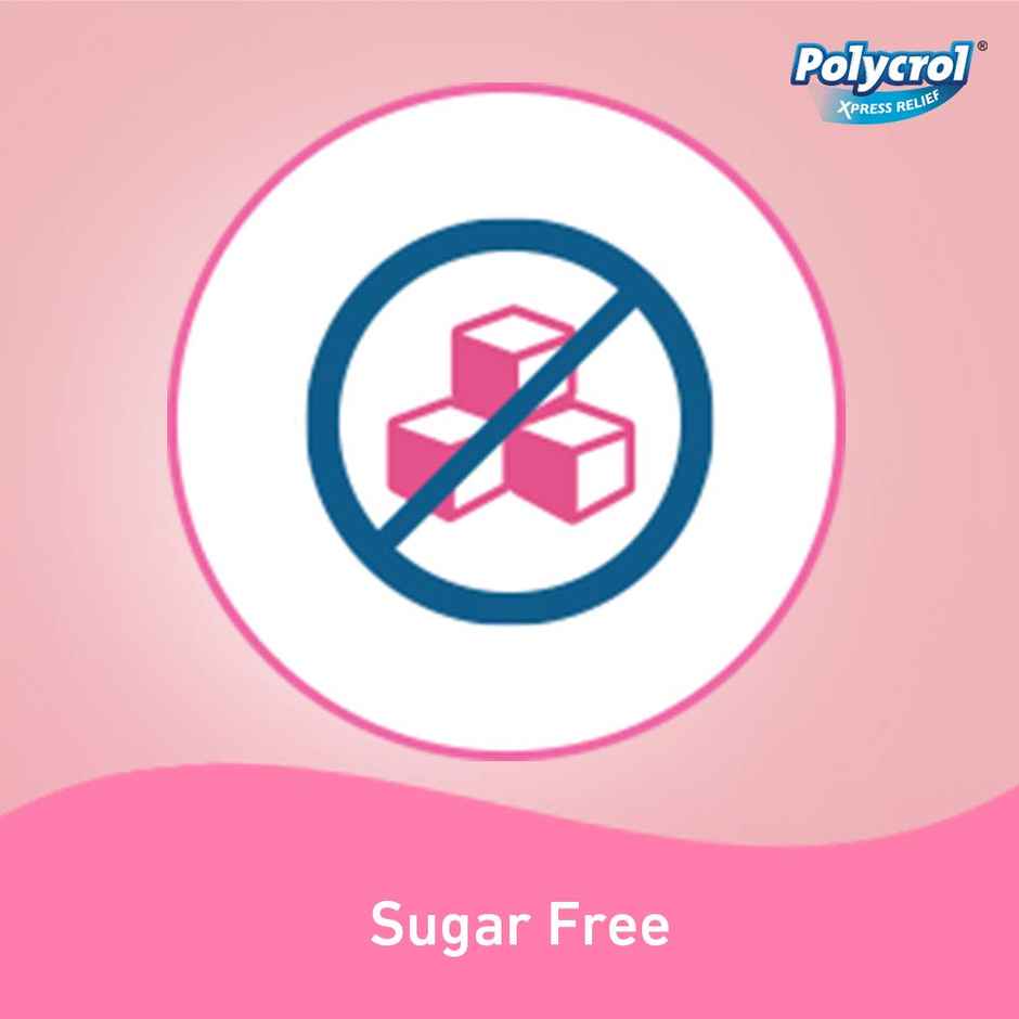 Polycrol Xpress Relief Mint Flavour Sugar Free Antacid Gel 