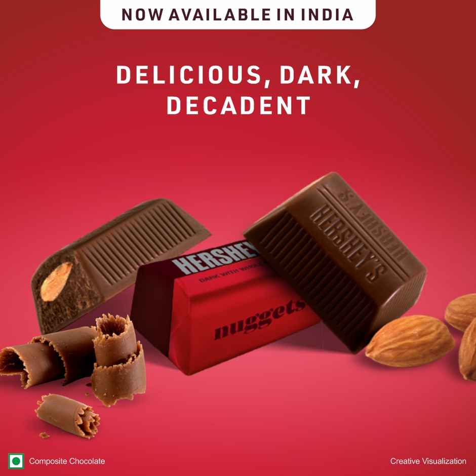 Hershey's Nuggets Dark With Whole Almonds Deliciously Dark Cocoa Rich Chocolate
