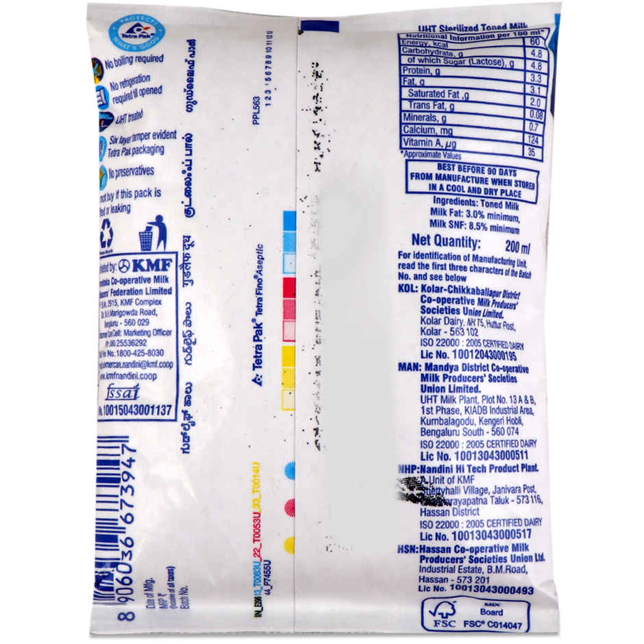 Nandini Good Life Toned UHT Milk (Fino Pouch)