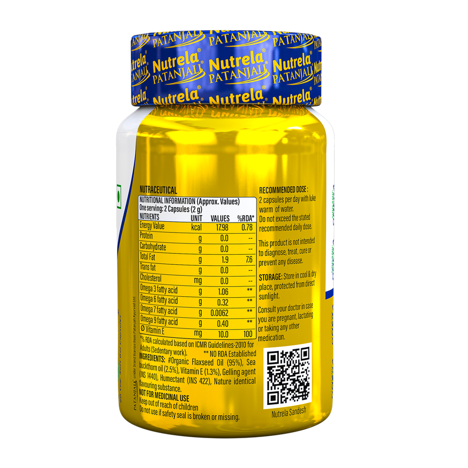 Patanjali Nutrela Omega 3,6,7,9 Organic Capsules