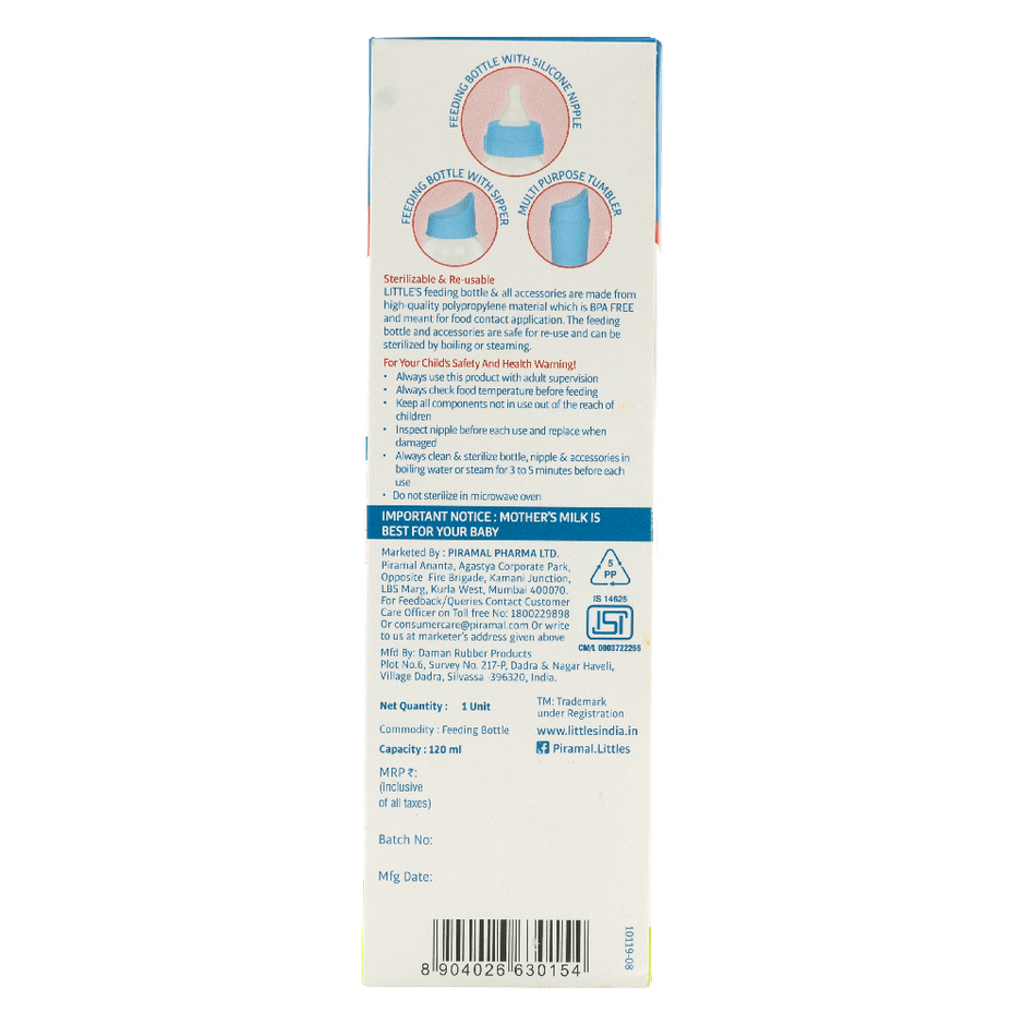 Little's Poly Mini Feeding Bottle
