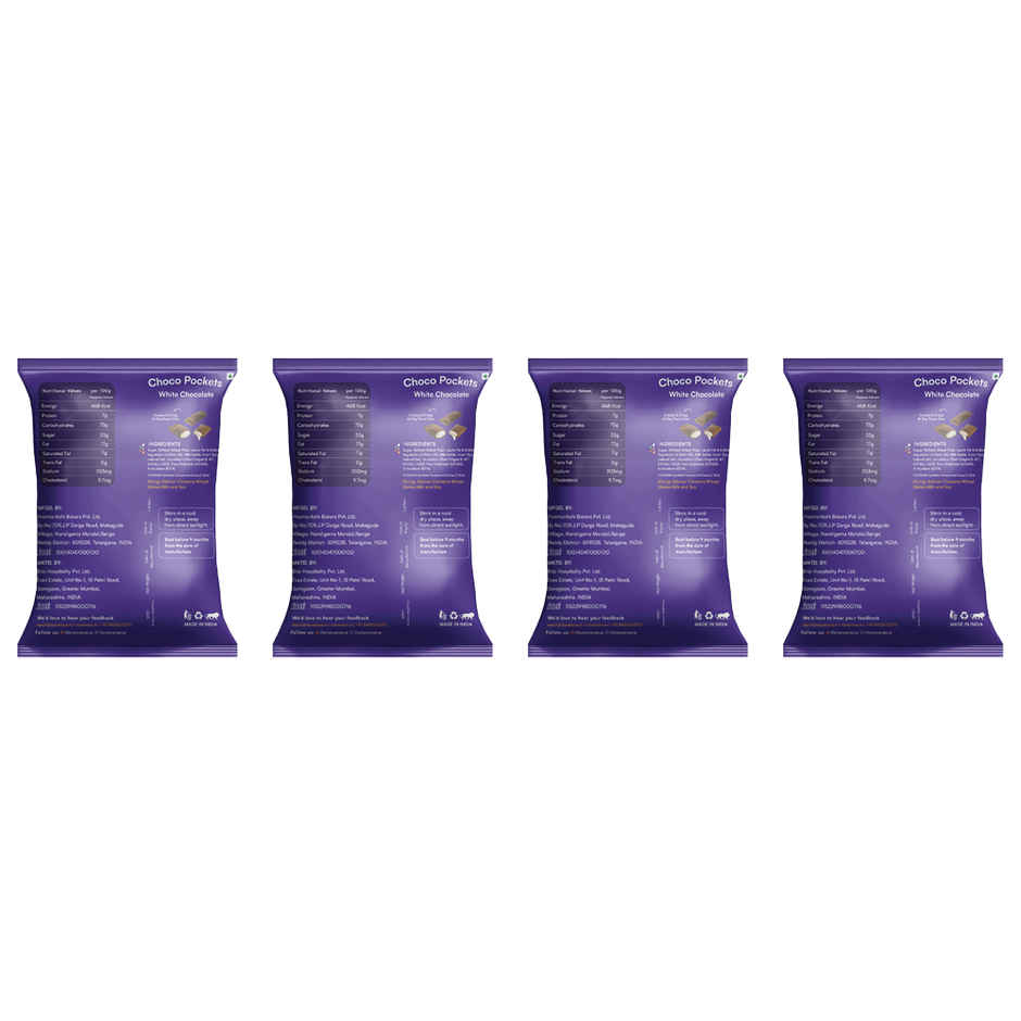 Nova Nova Choco Pockets White Chocolate Pack of 4