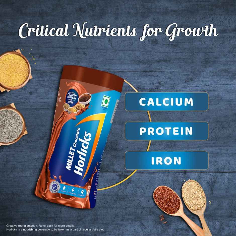 Millet Chocolate Horlicks Drink Mix | For 3 - 6 years Kids