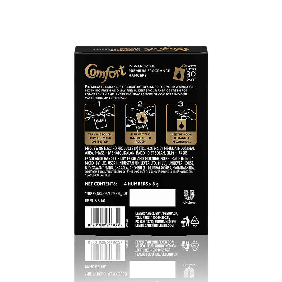 Comfort In-Wardrobe Premium Fragrance Hangers