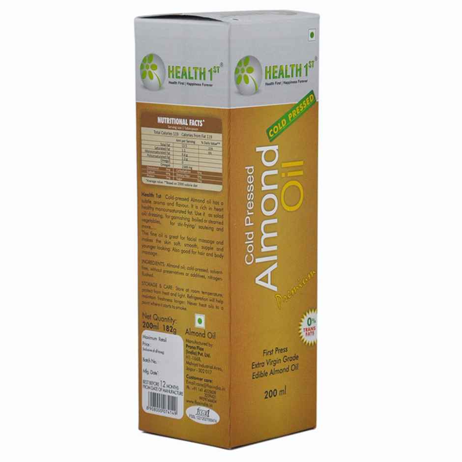 HEALTH 1st Almond Oil Cold Pressed