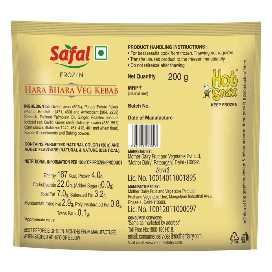 Safal Hara Bhara Veg Kebab