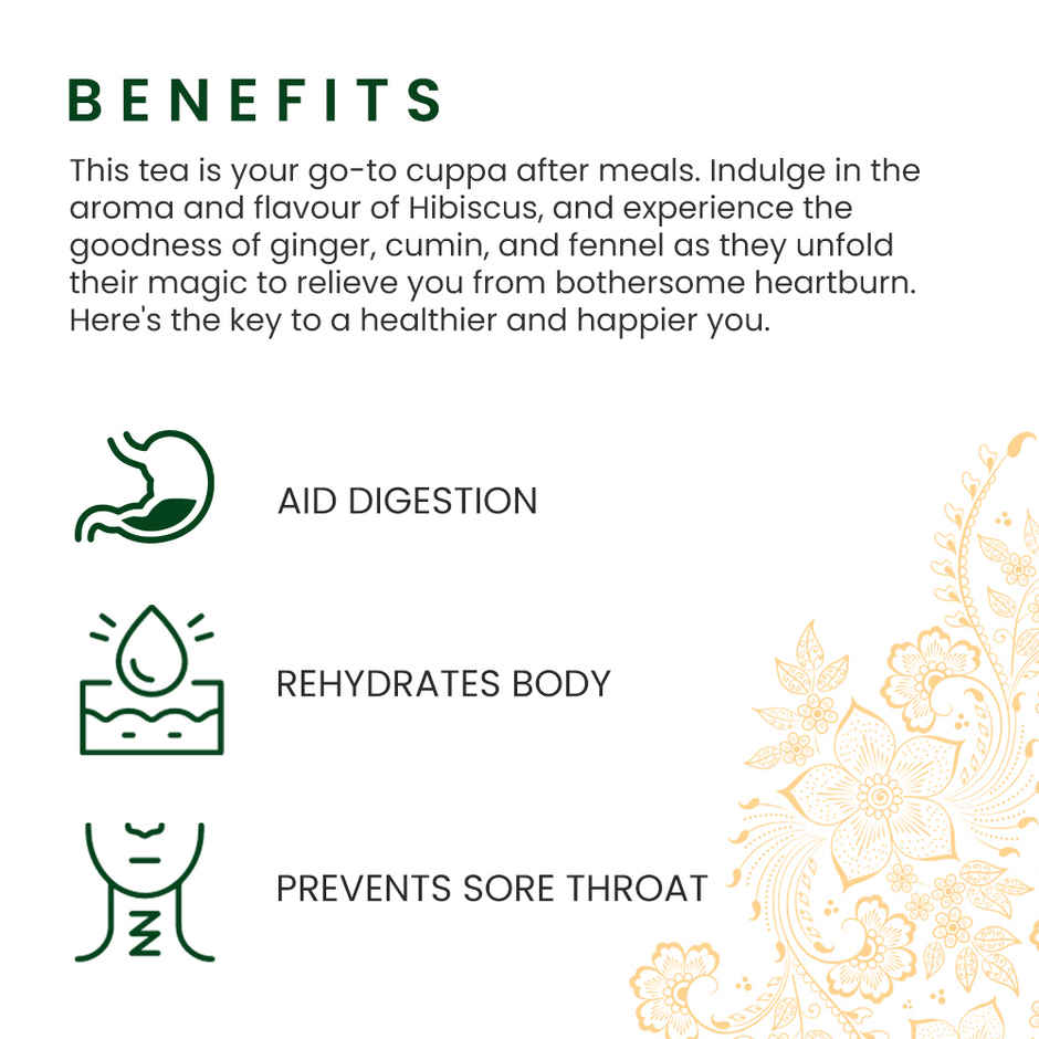 Roshi Weight Loss Green Tea & Digestive Tea Combo | Cinnamon, Lemongrass, Hibiscus & Ginger