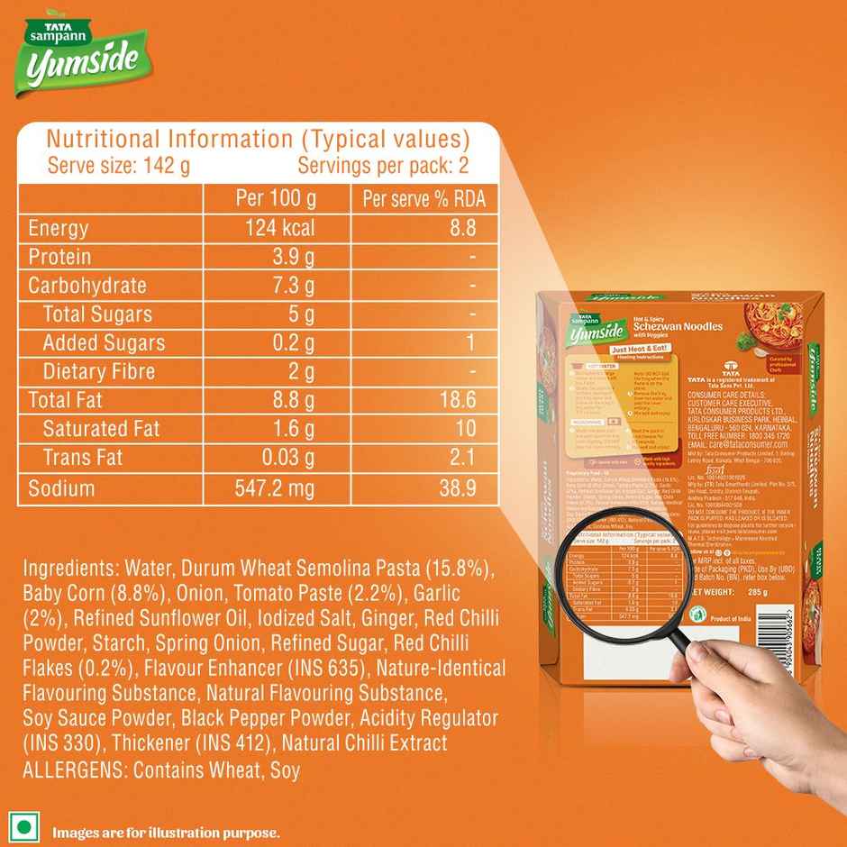 Tata Sampann Yumside Veg Schezwan Noodles - Ready to Eat