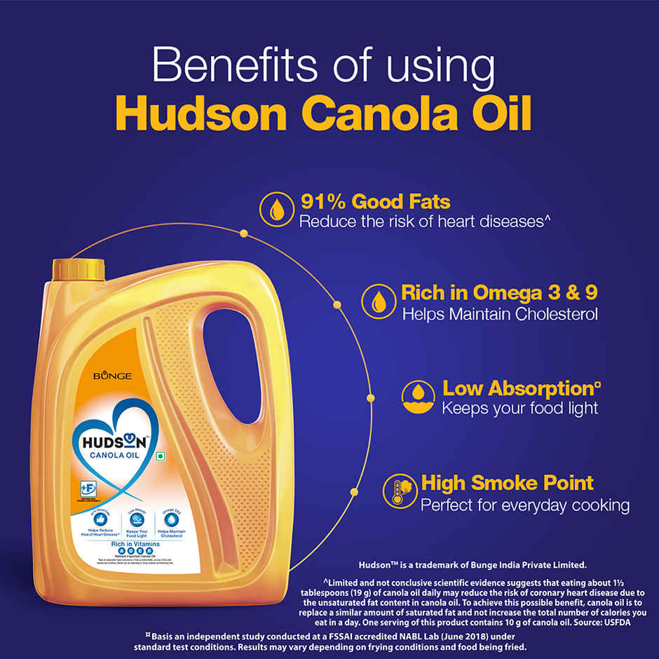 Hudson Canola Oil 5L (Jar)