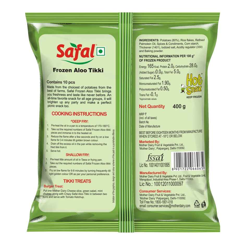 Safal Frozen Aloo Tikiki