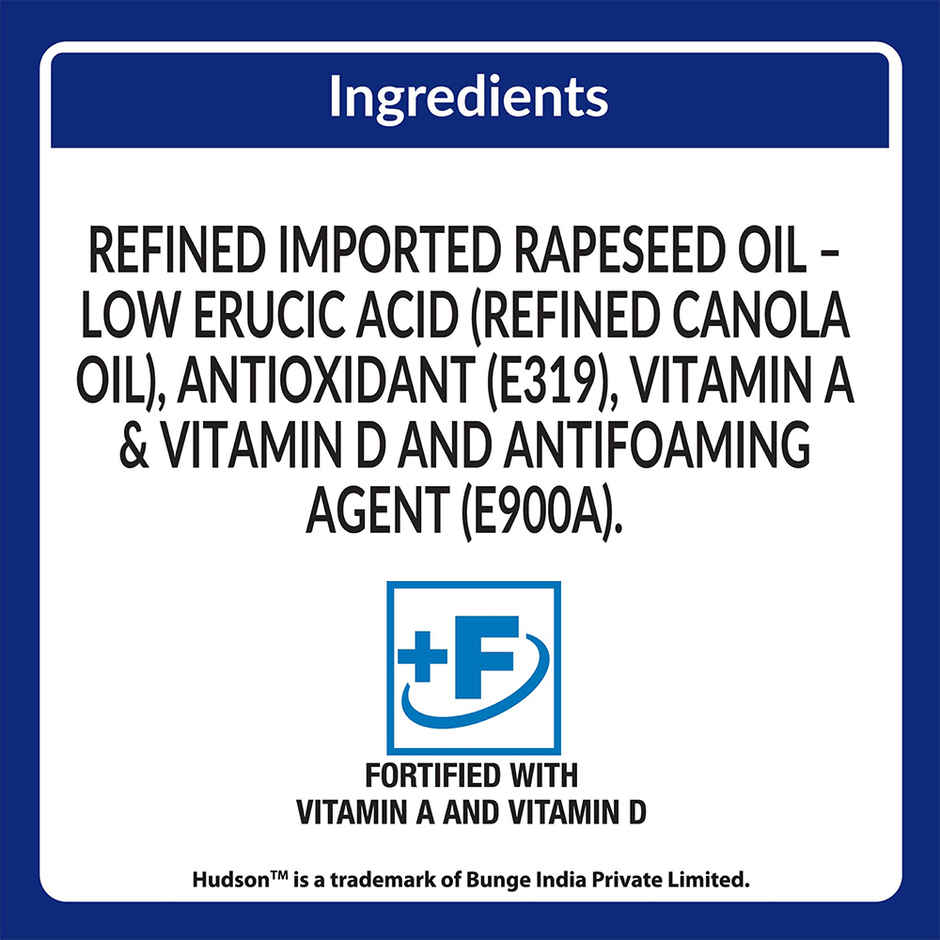 Hudson Canola Oil 5L (Jar)