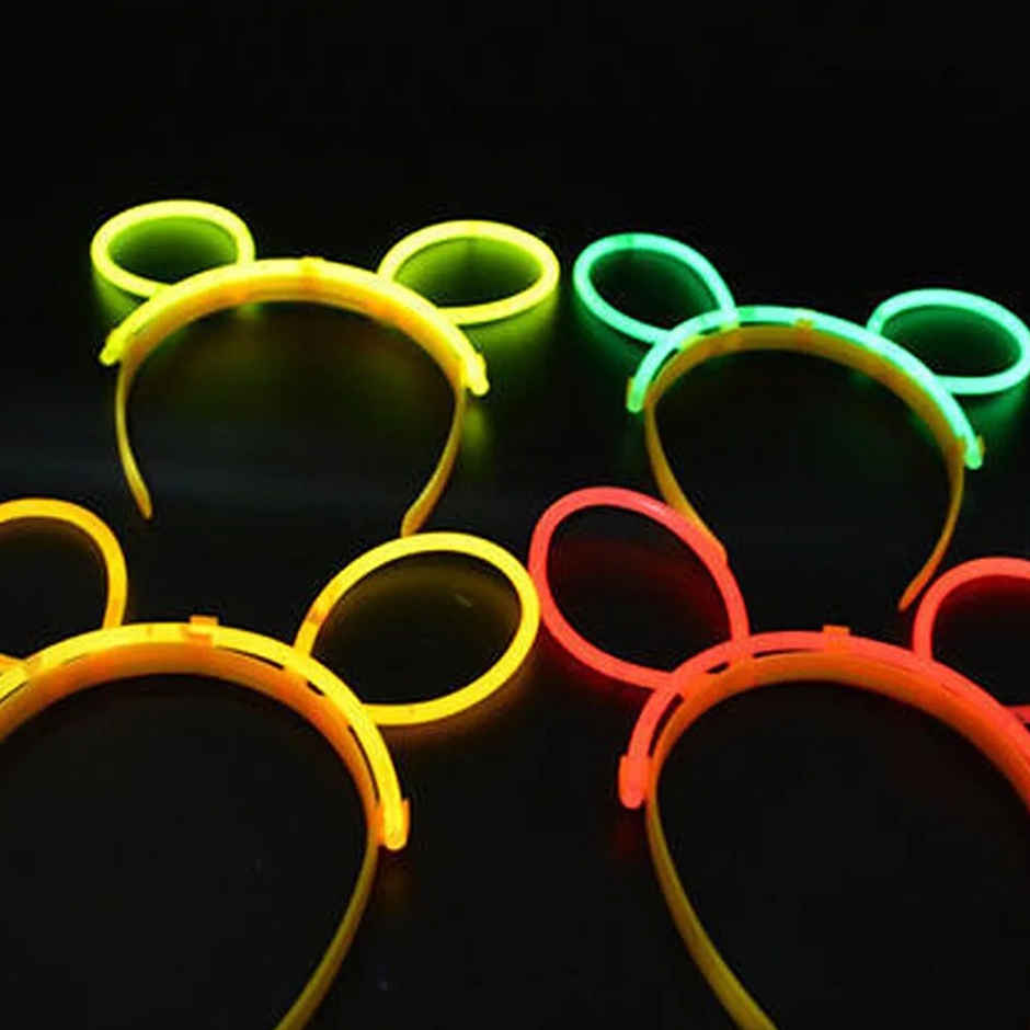 Party Propz Glow in The Dark Headband Glow Sticks With Headband for Party
