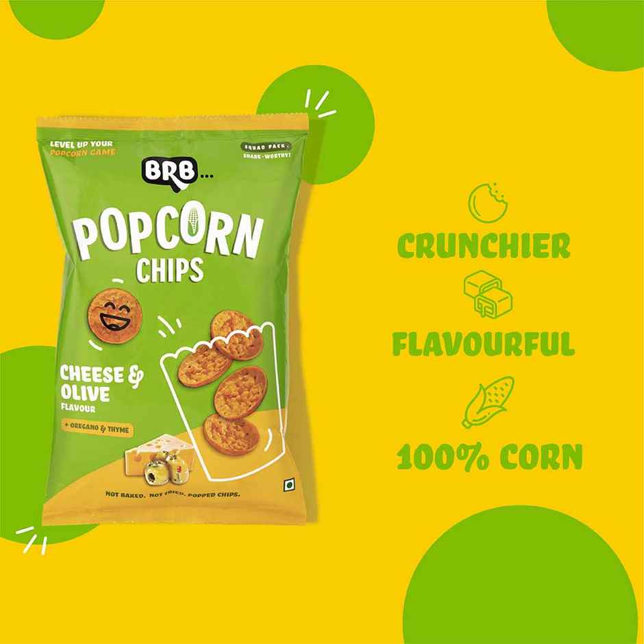 Brb Popcorn Chips - Cheese & Olive Flavour
