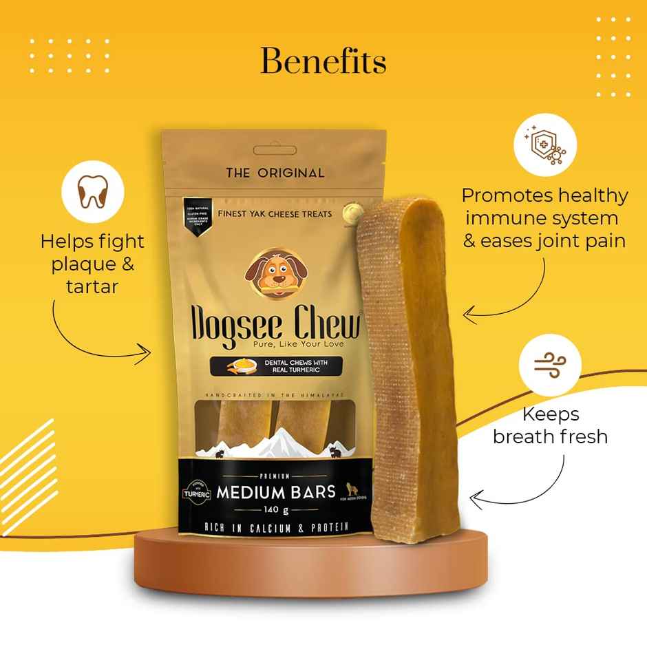 Dogsee Turmeric Chew Bars Medium