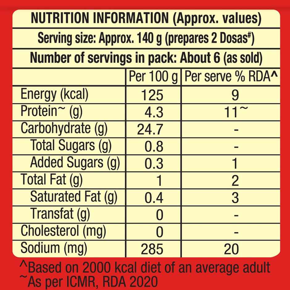 MTR Minute Fresh Red Rice Dosa Batter