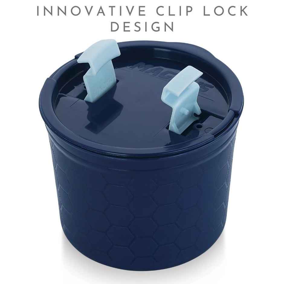 Magnus Microwave Steam Lock Deep Container - Blue/Black