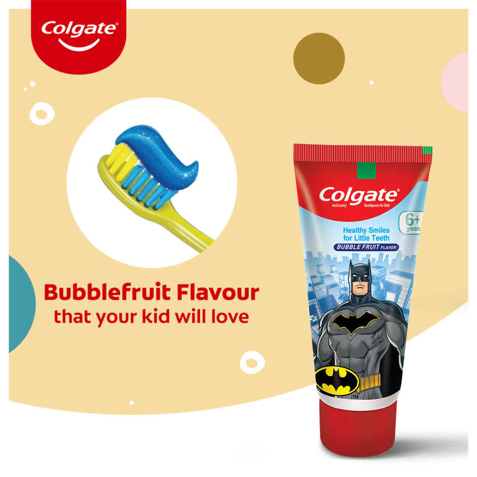 Colgate Batman Bubble Fruit Flavour Kids Toothpaste Tube