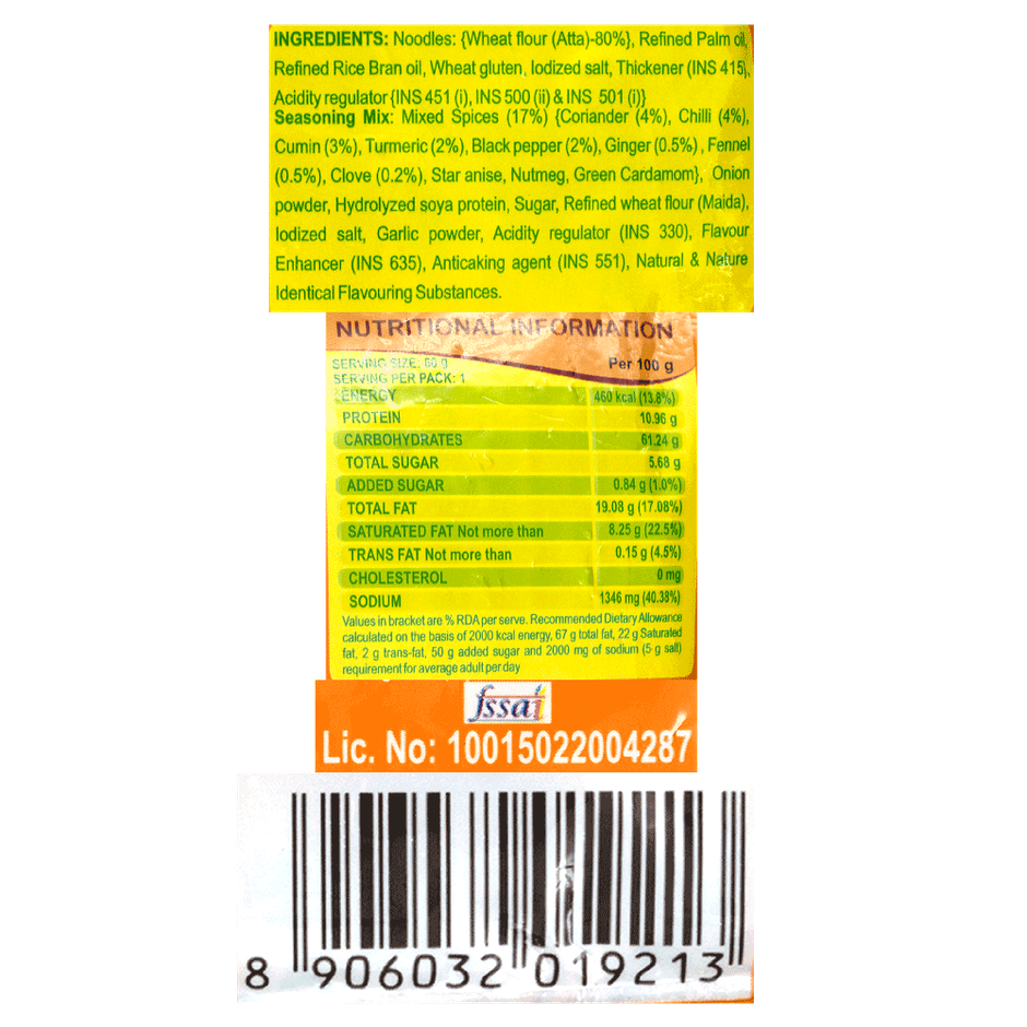 Patanjali Atta Noodles Yummy Masala
