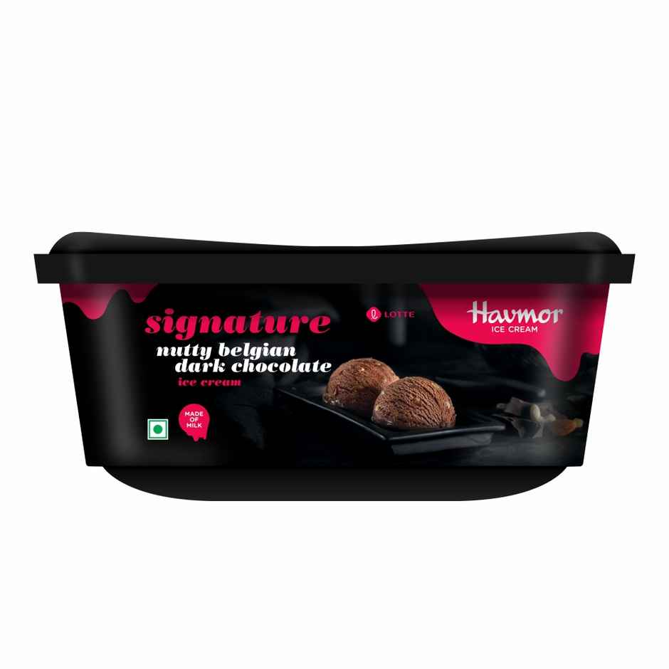 Havmor Signature Nutty Belgian Dark Chocolate Ice Cream Tub