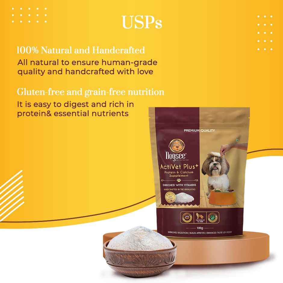 Dogsee ActiVet Plus+ Protein & Calcium Supplement
