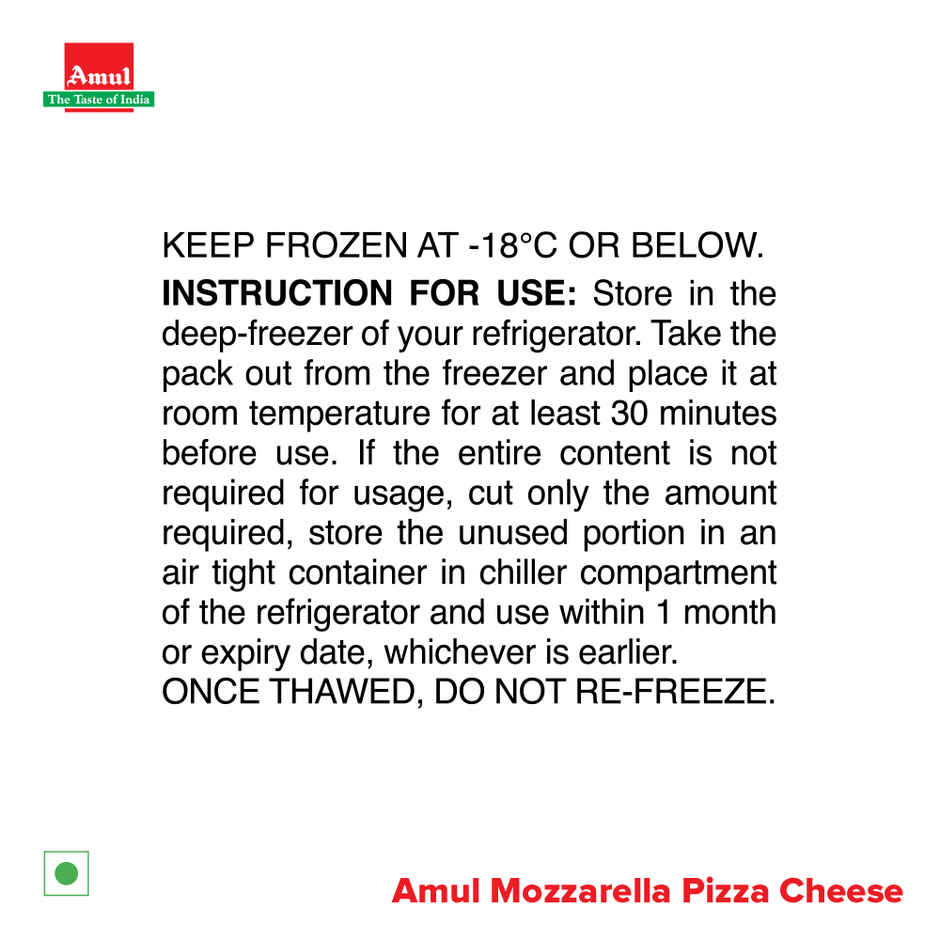 Amul Pizza Cheese - Mozzarella