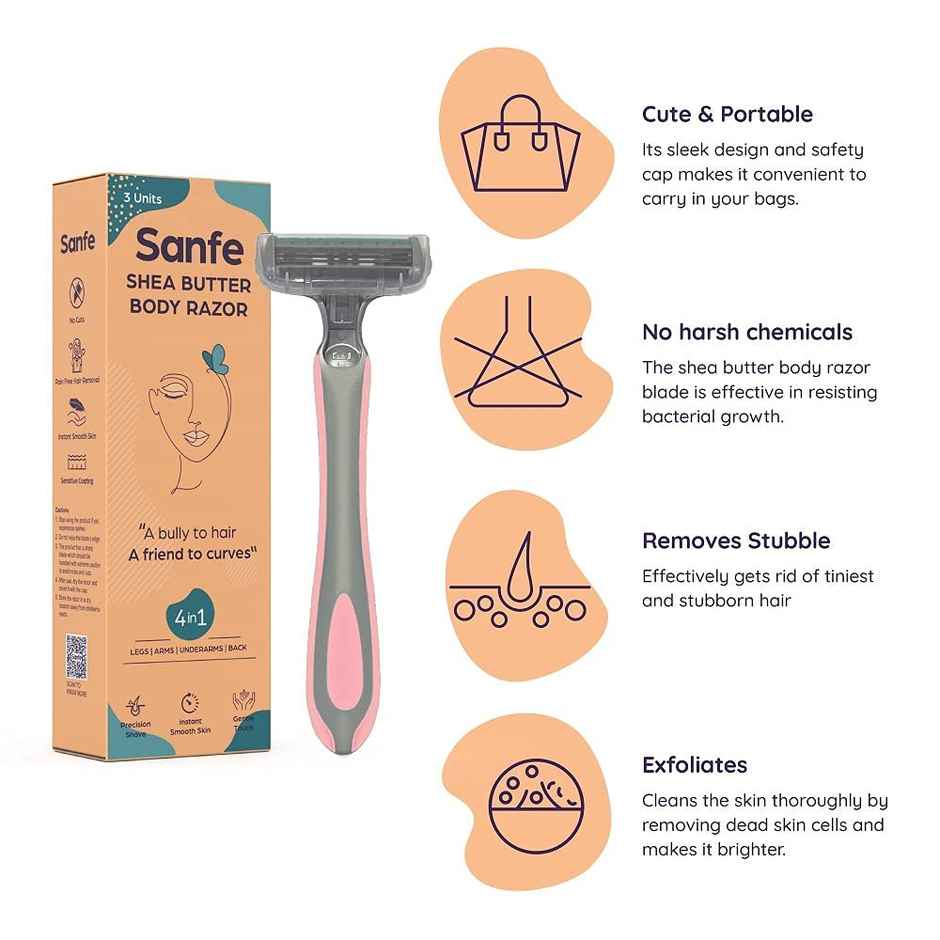 Sanfe Shea Butter Body Razor For Women's Hair Removal
