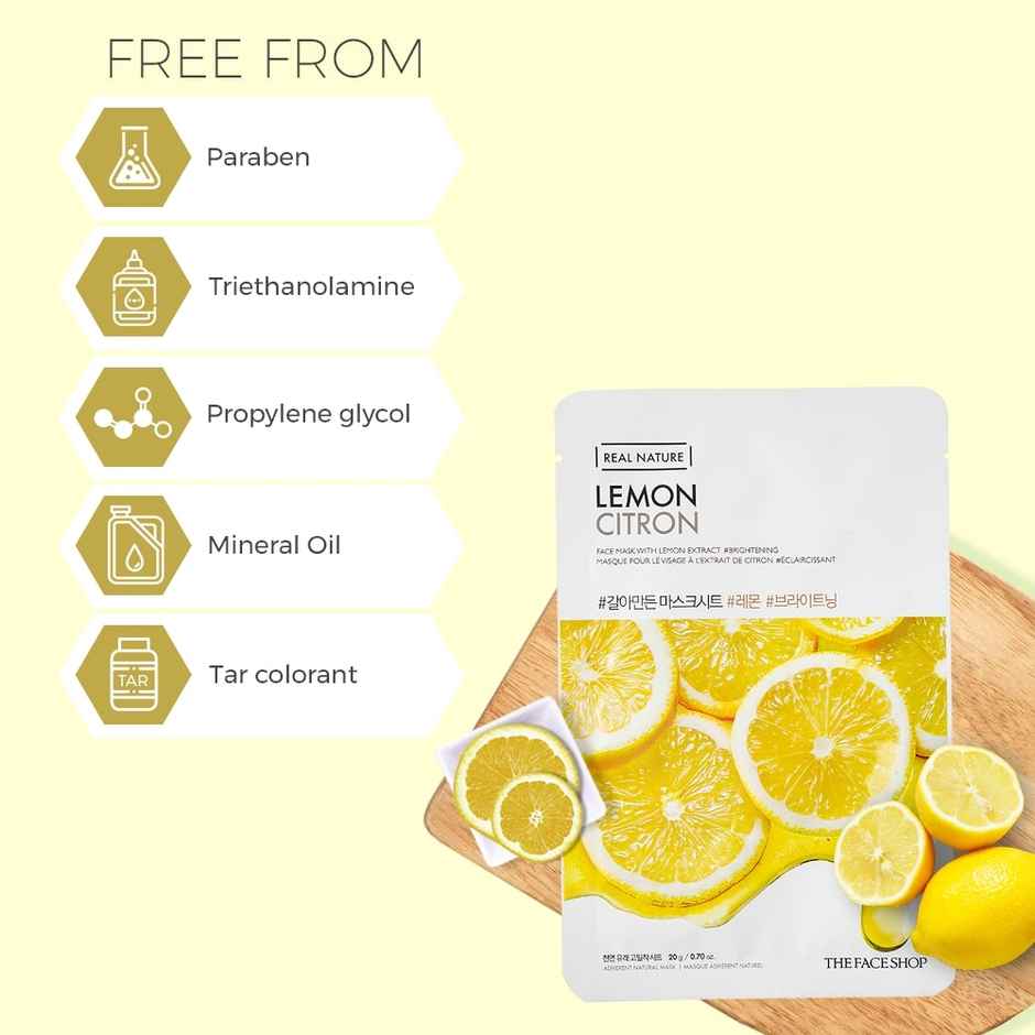 The Face Shop Real Nature Lemon Face Mask (Lemon)